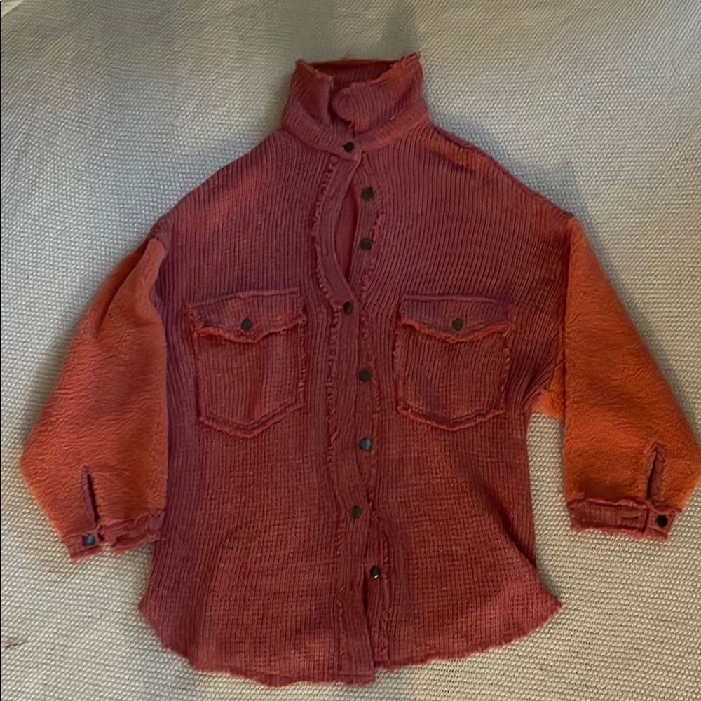 Polo by Ralph Lauren Red and Orange Lightweight Shirt Jacket